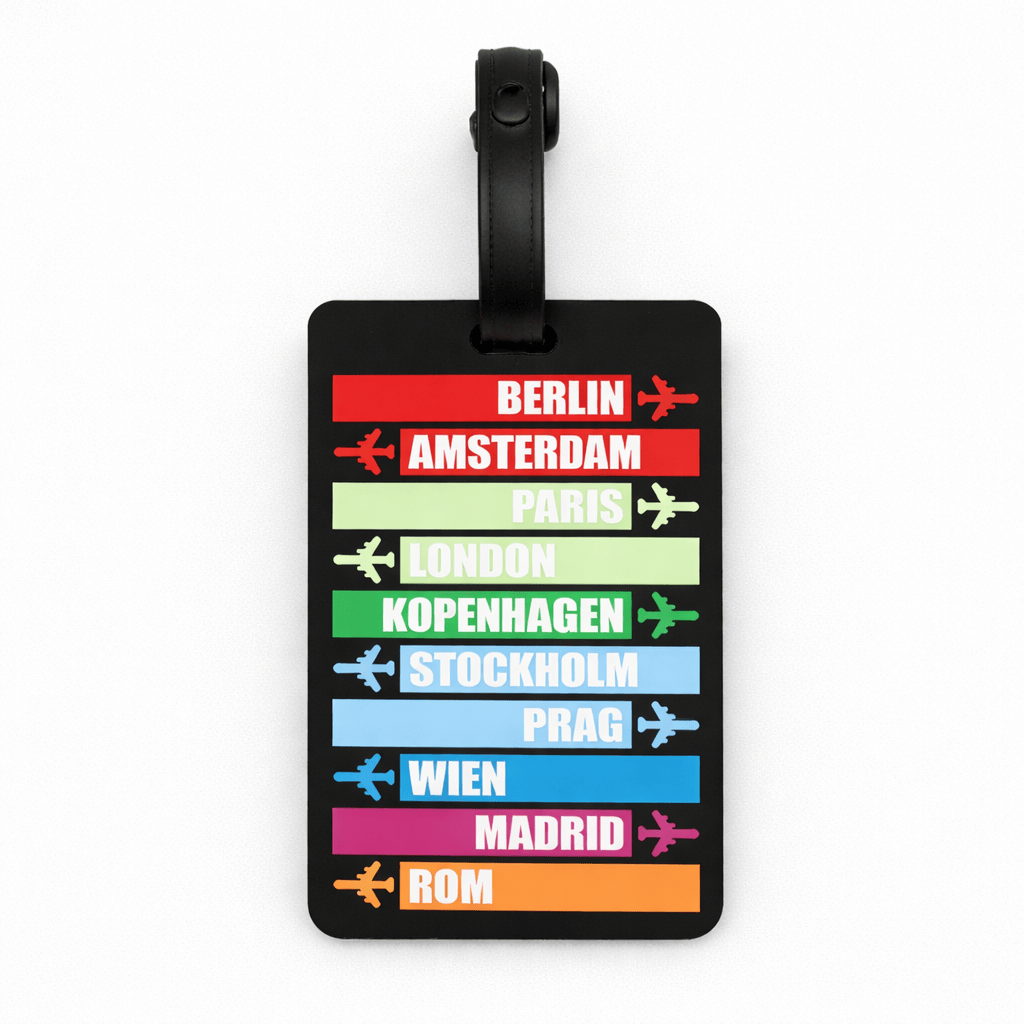 Etiquette destination pour valise