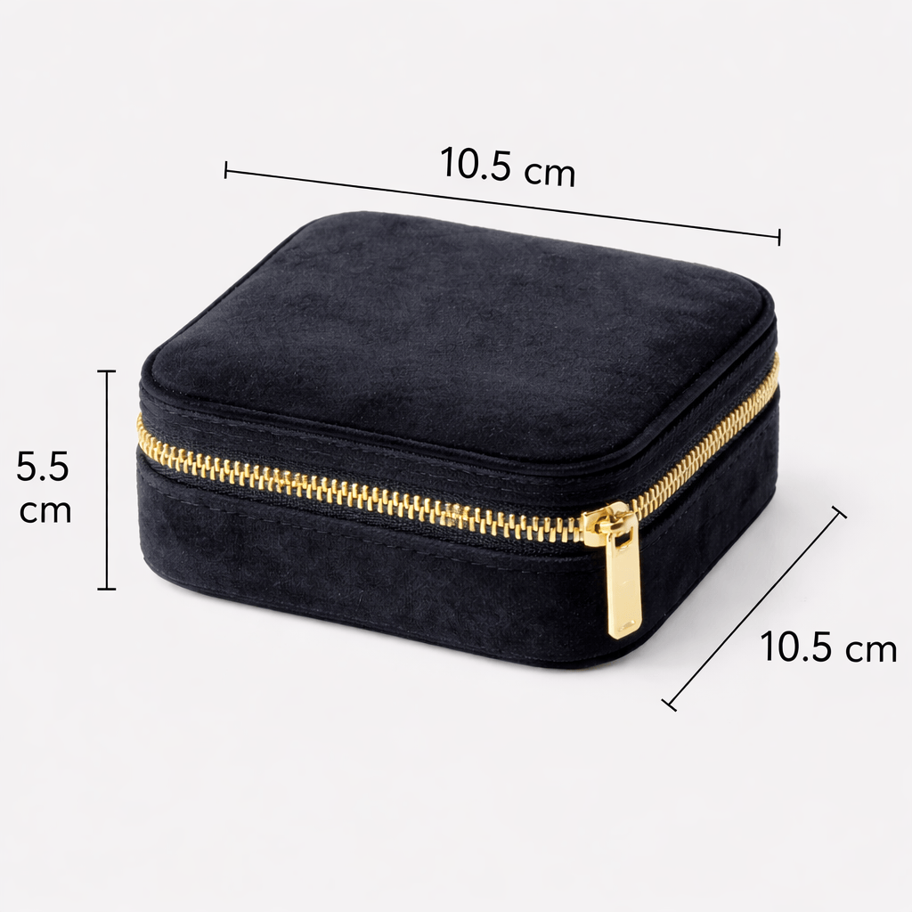 Boîte à bijoux de voyage en velours