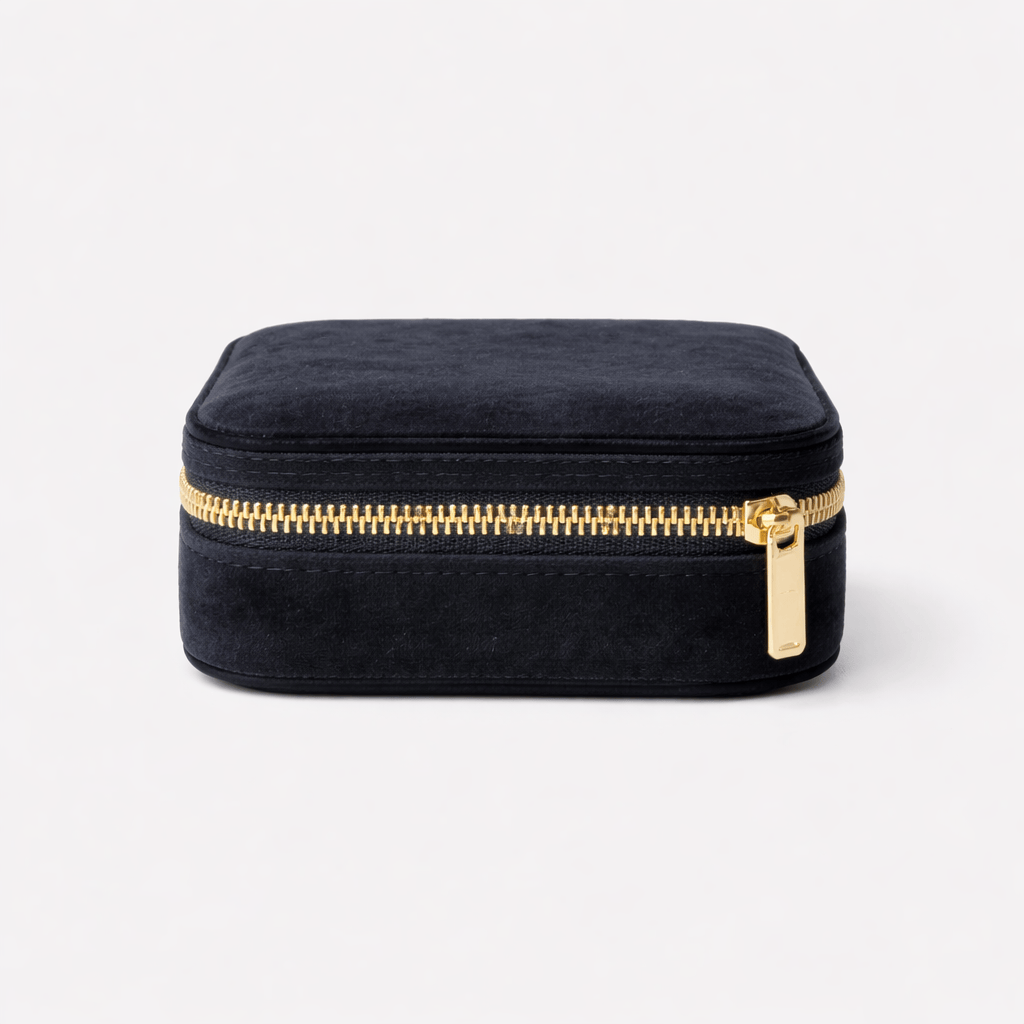 Boîte à bijoux de voyage en velours