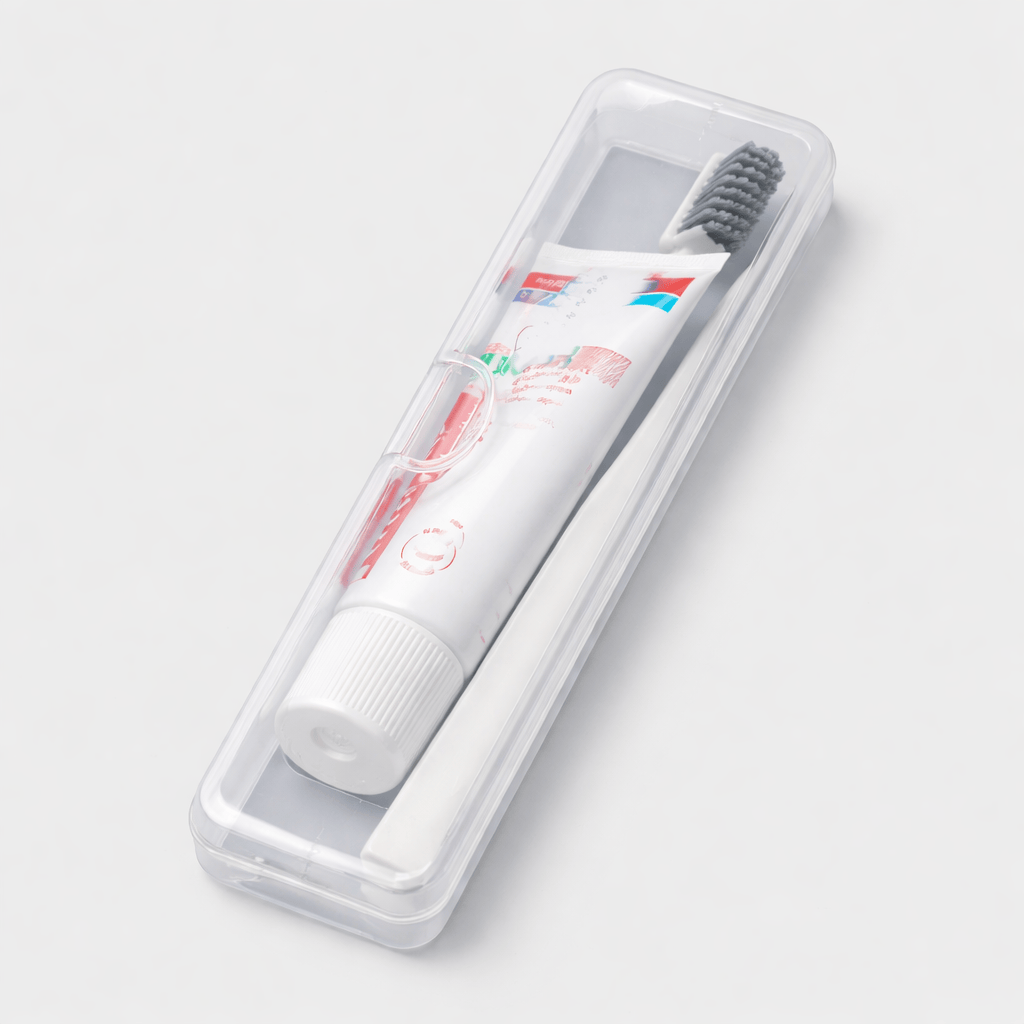 Boîte transparente pour brosse à dents