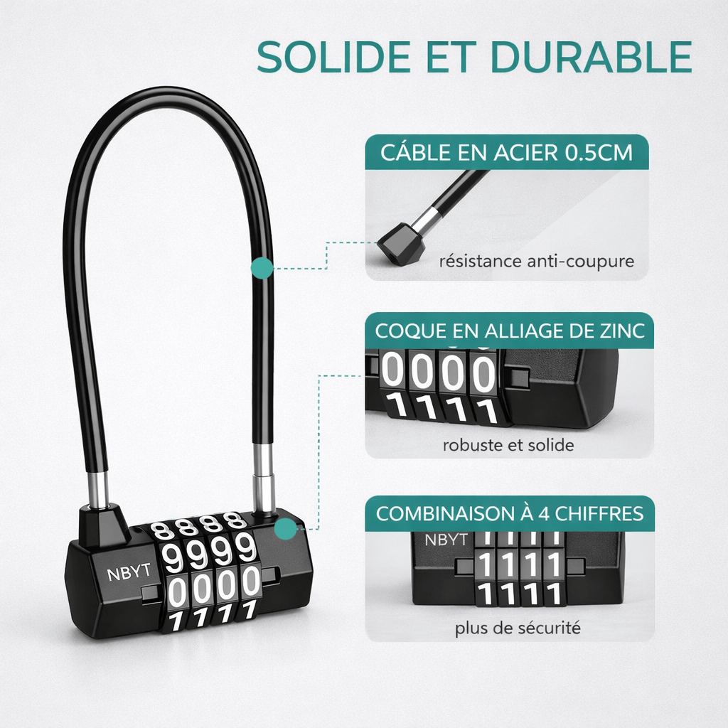 Cadenas pour valise & sac à dos