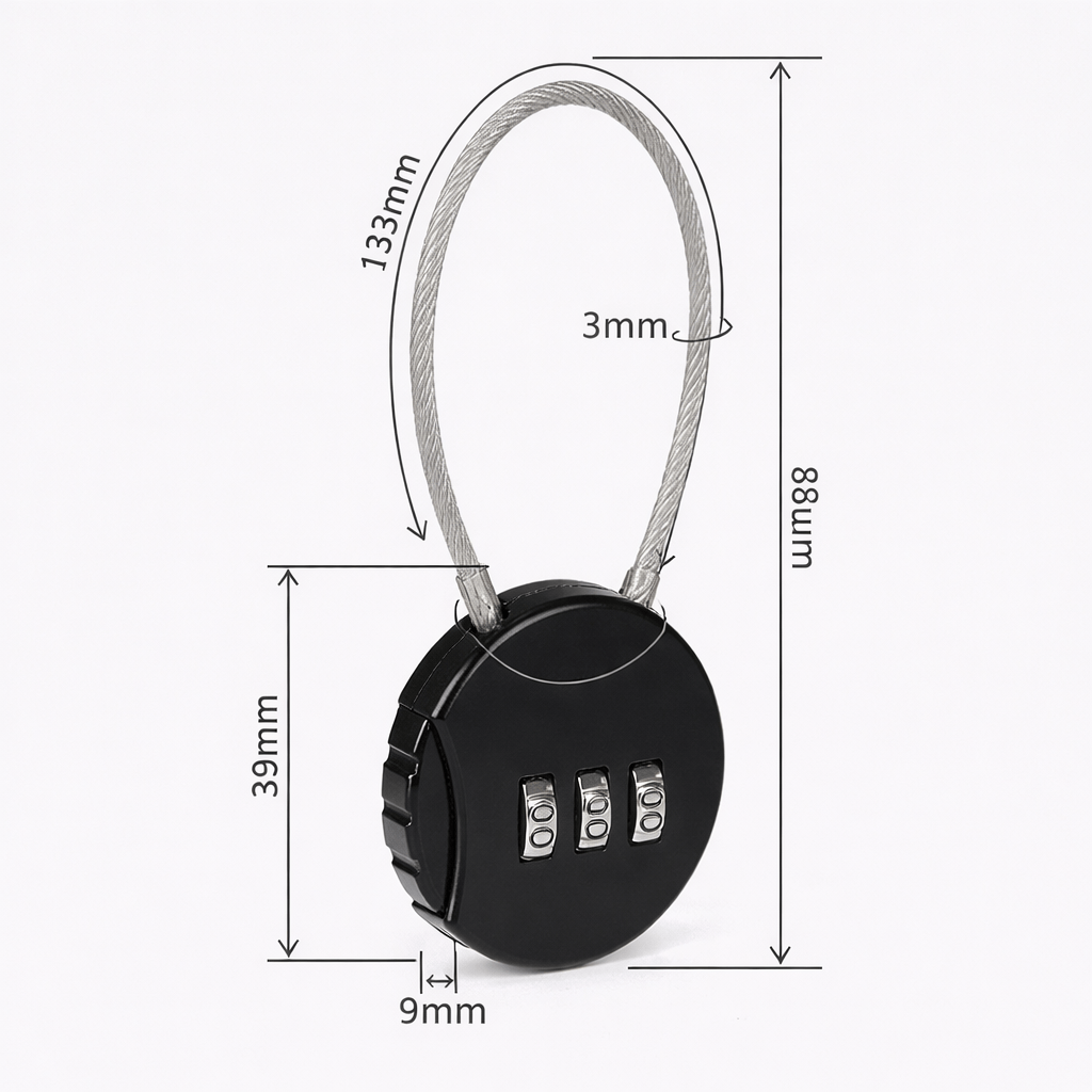 Cadenas rond pour valise