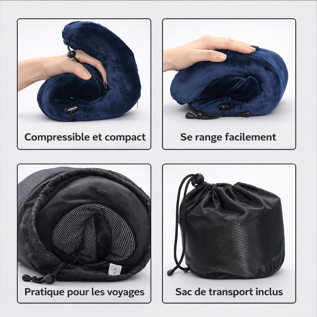 Coussin de voyage à mémoire de forme