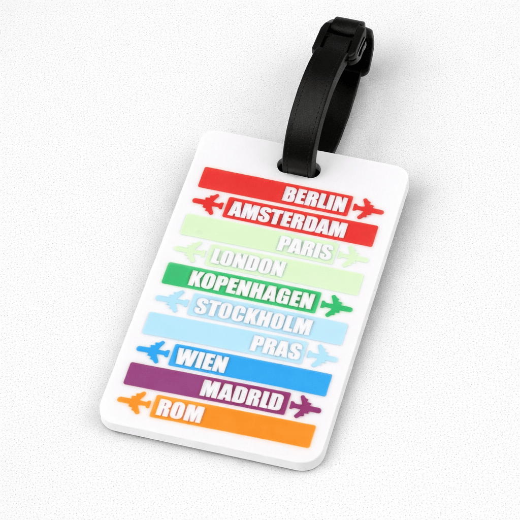 Etiquette destination pour valise