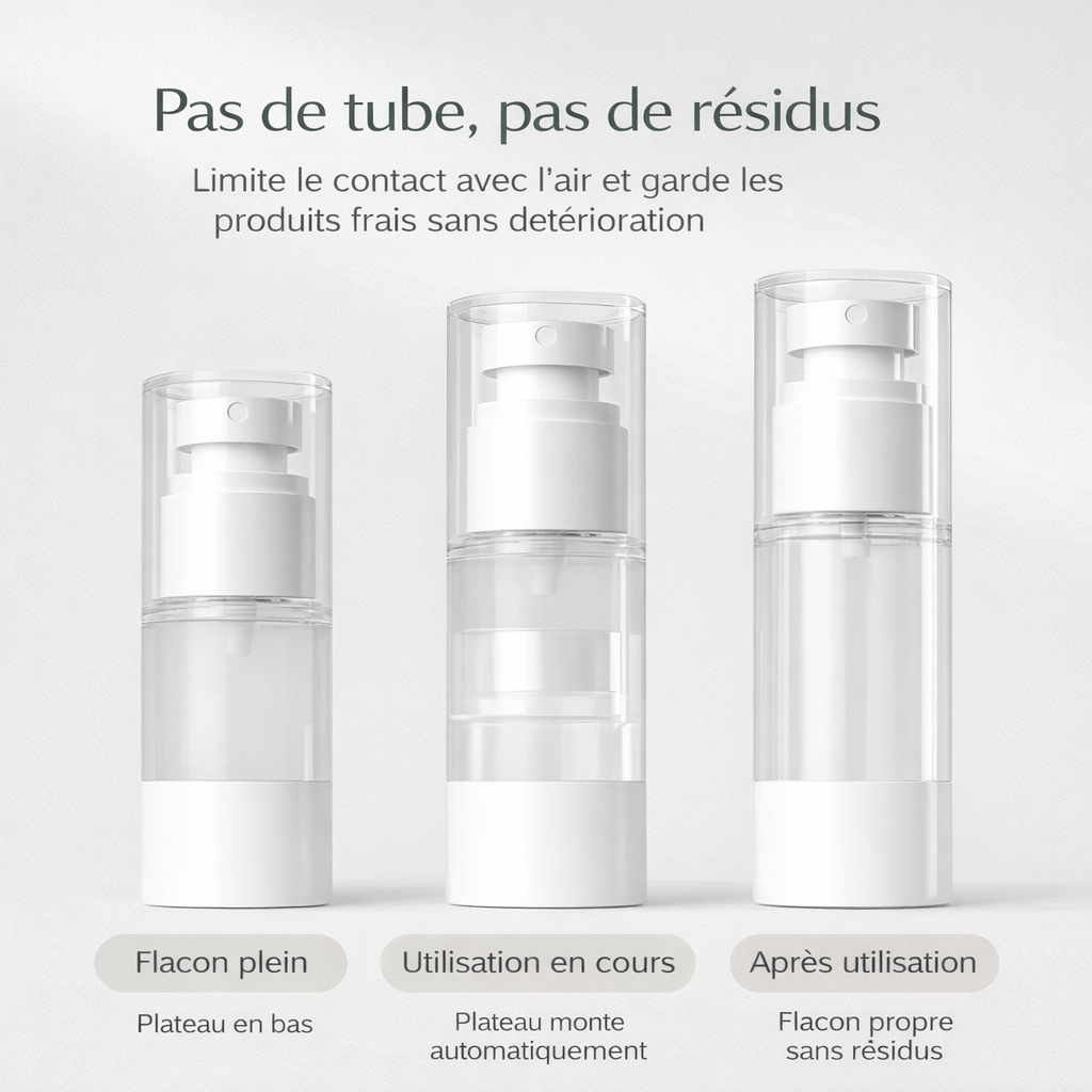 Flacon pompe cosmétique airless