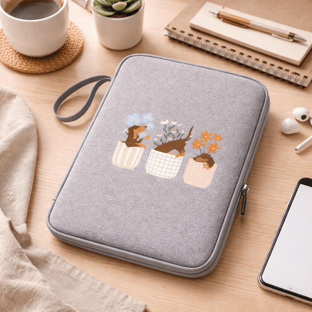 Housse de tablette chien