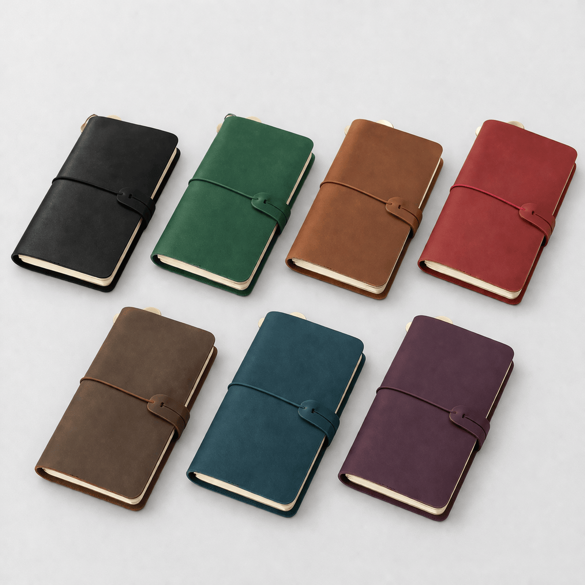 Journal de voyage en cuir vintage