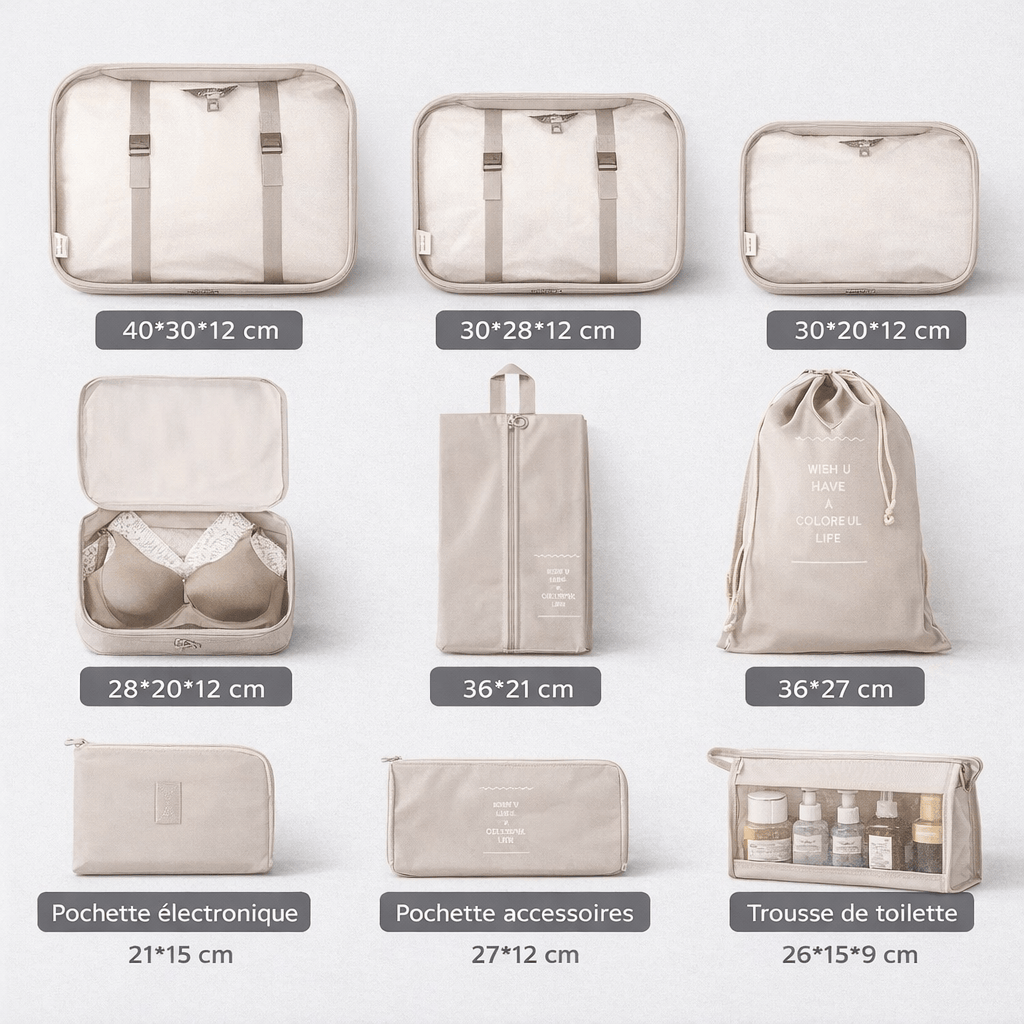 Kit de rangement bagage premium