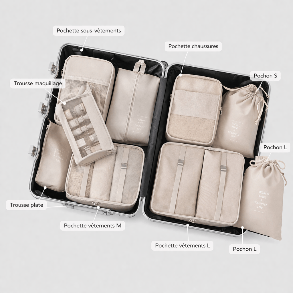 Kit de rangement bagage premium