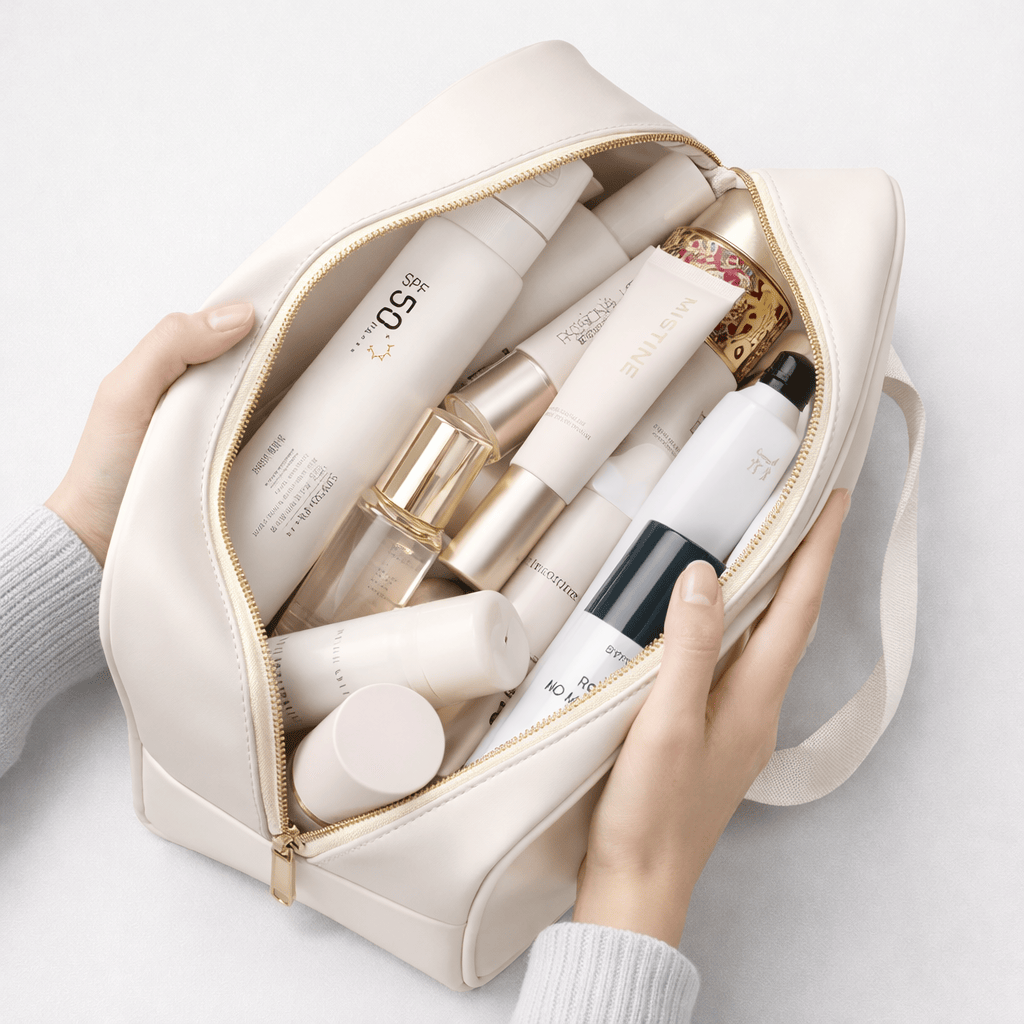 Lot 3 trousse de toilette chic transparente