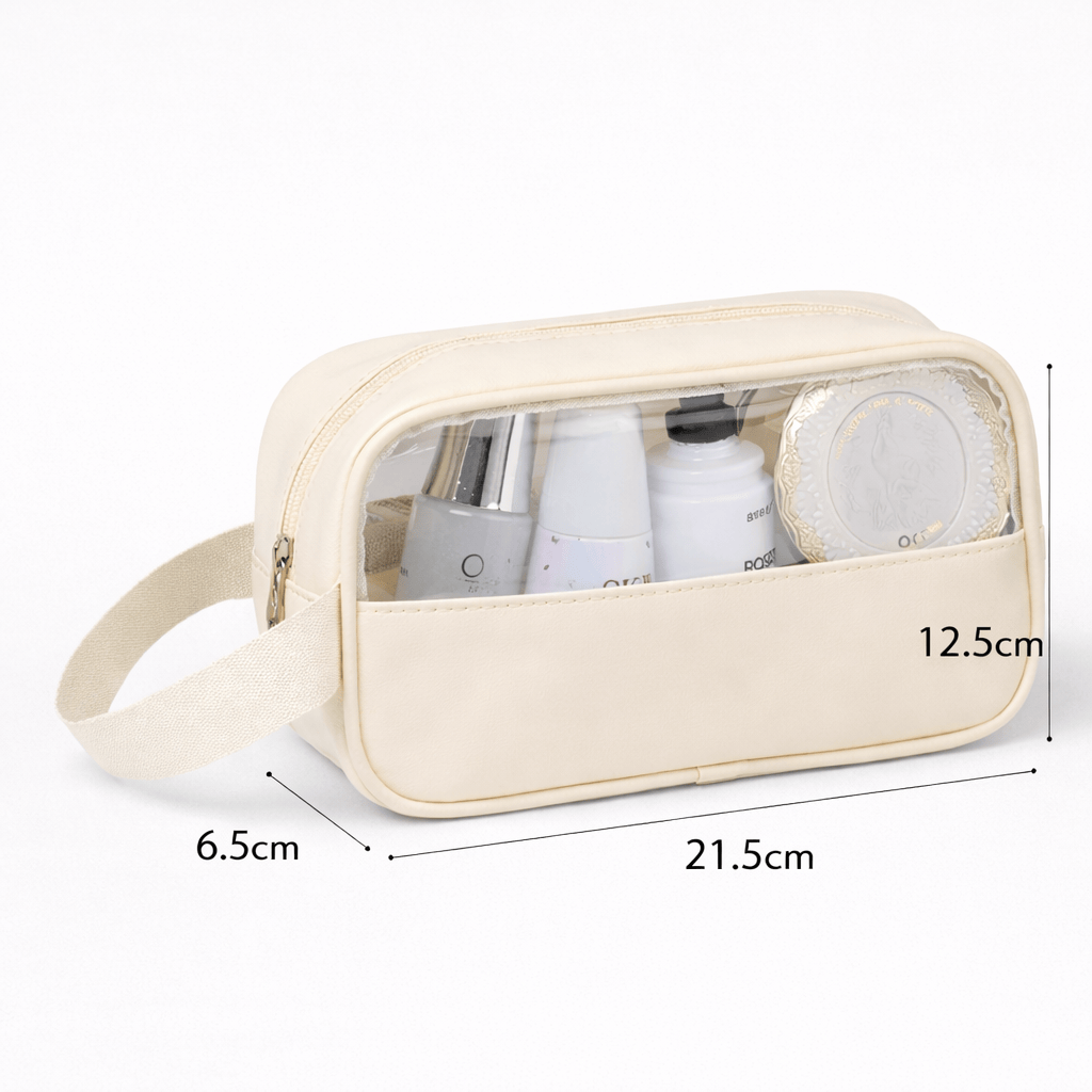 Lot 3 trousse de toilette chic transparente