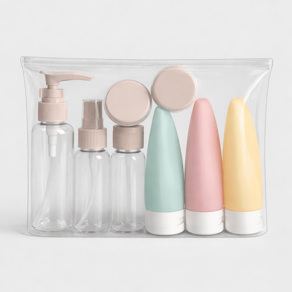 Lot de 11 flacons de voyage en silicone