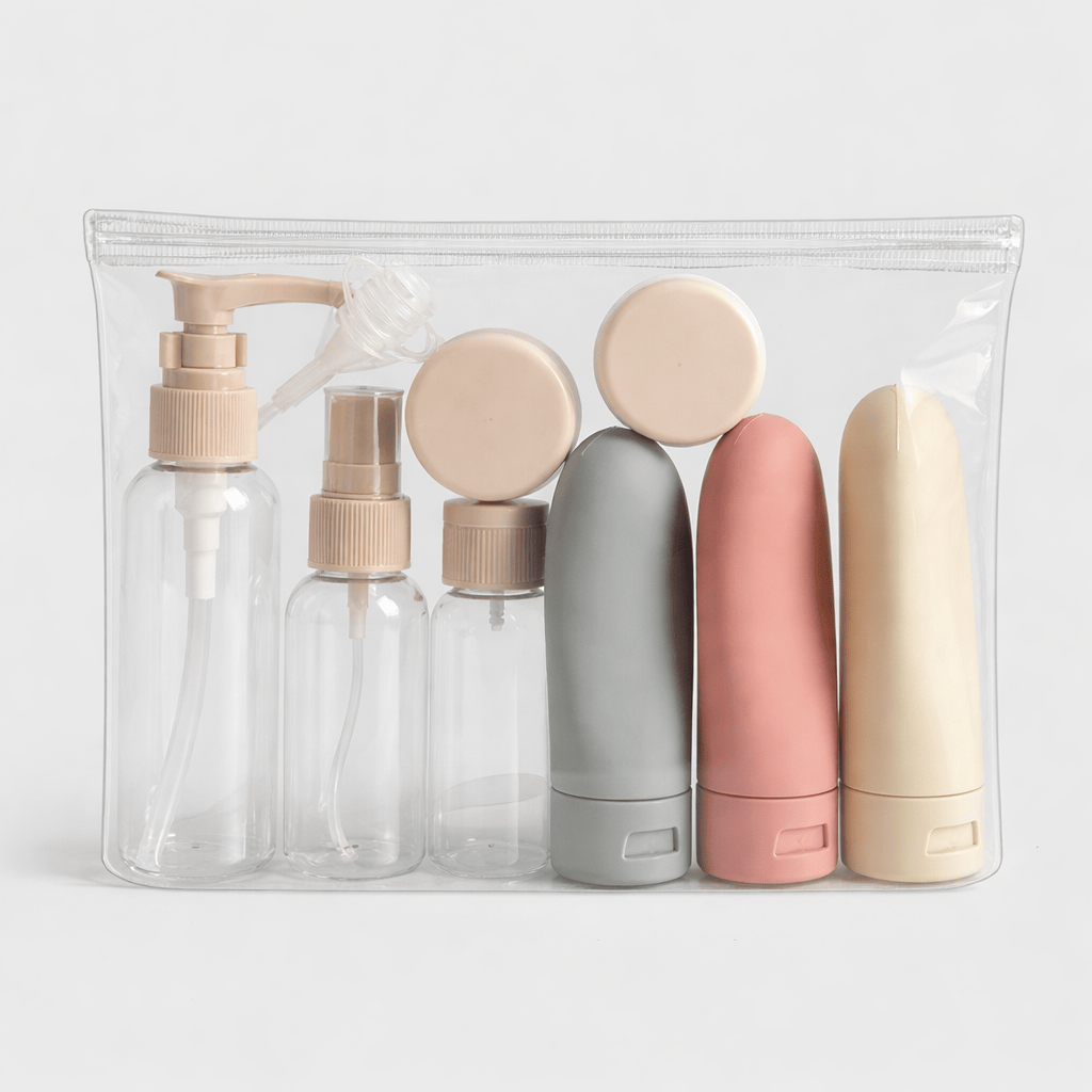 Lot de 11 flacons de voyage en silicone
