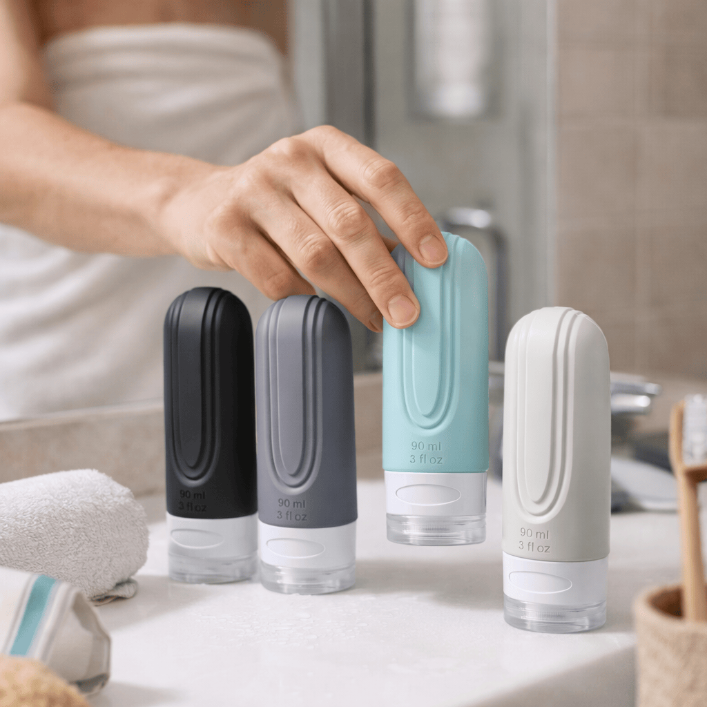 Lot de 4 bouteilles 90 ml de voyage sans BPA