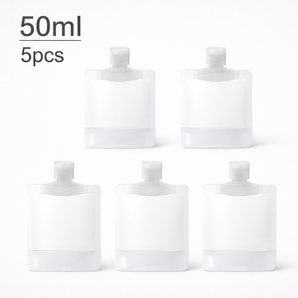 Lot de 5 flacons de voyage rechargeables