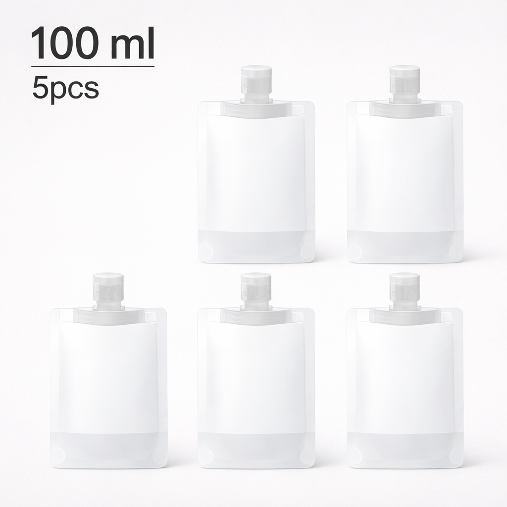 Lot de 5 flacons de voyage rechargeables