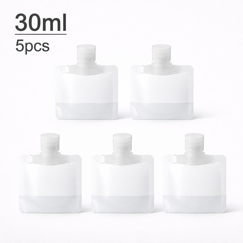 Lot de 5 flacons de voyage rechargeables