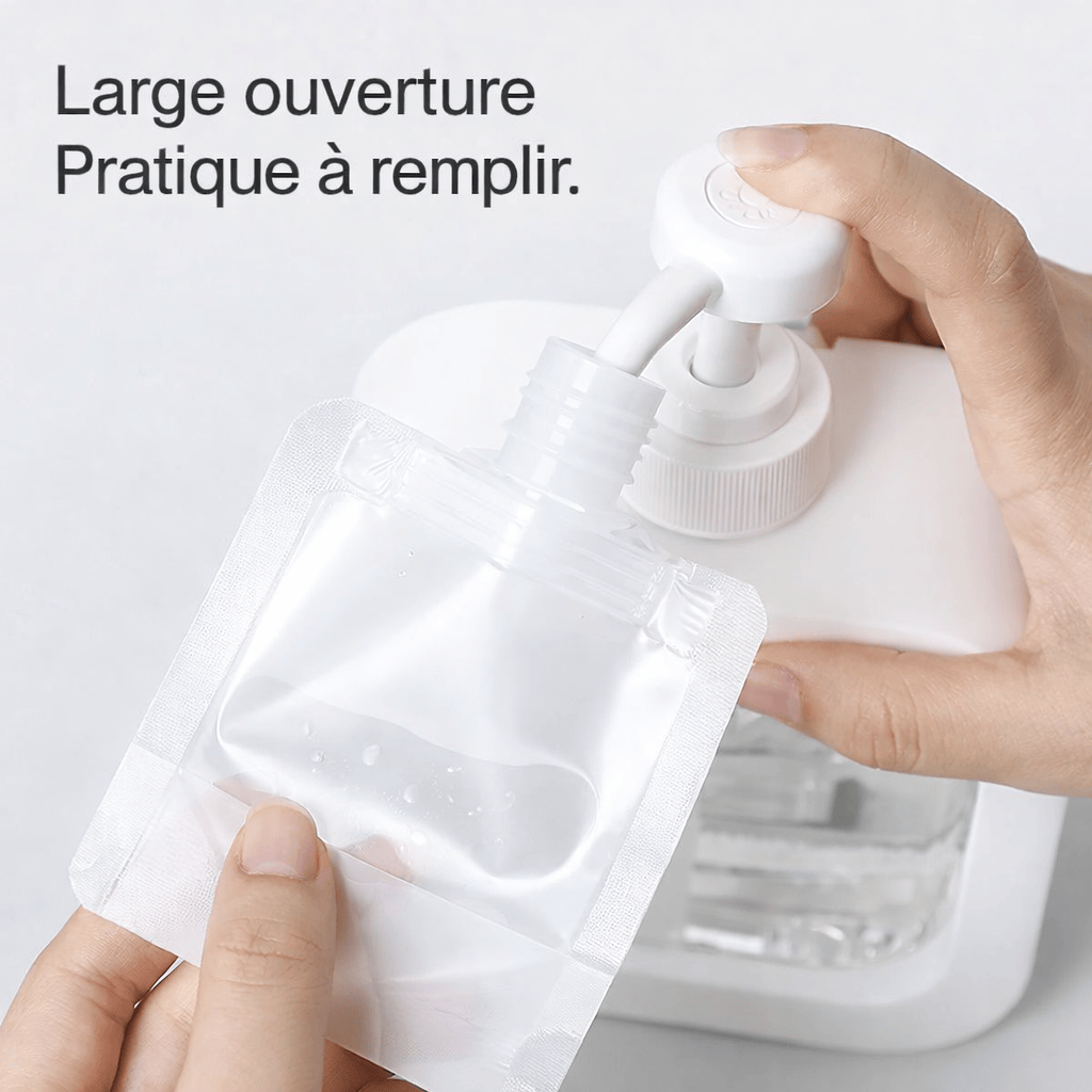 Lot de 5 flacons de voyage rechargeables