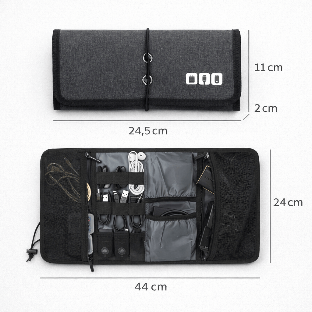 Organisateur de câble pliable grande capacité