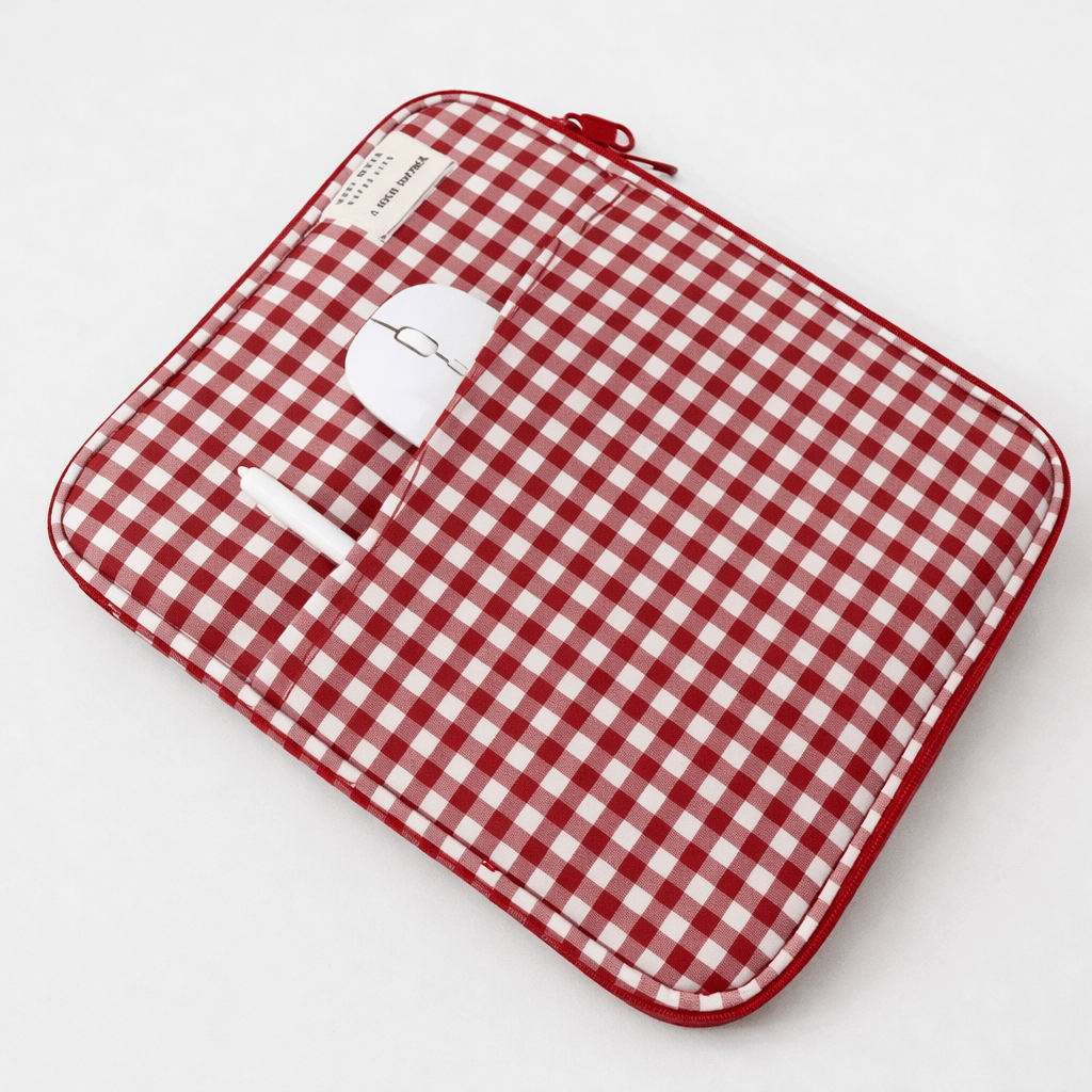 Pochette pour ordinateur à carreaux