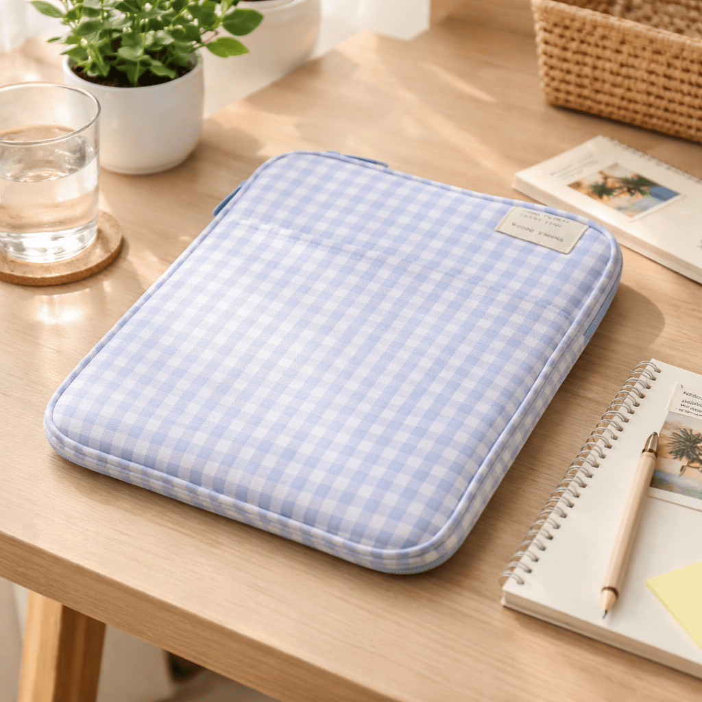 Pochette pour ordinateur à carreaux
