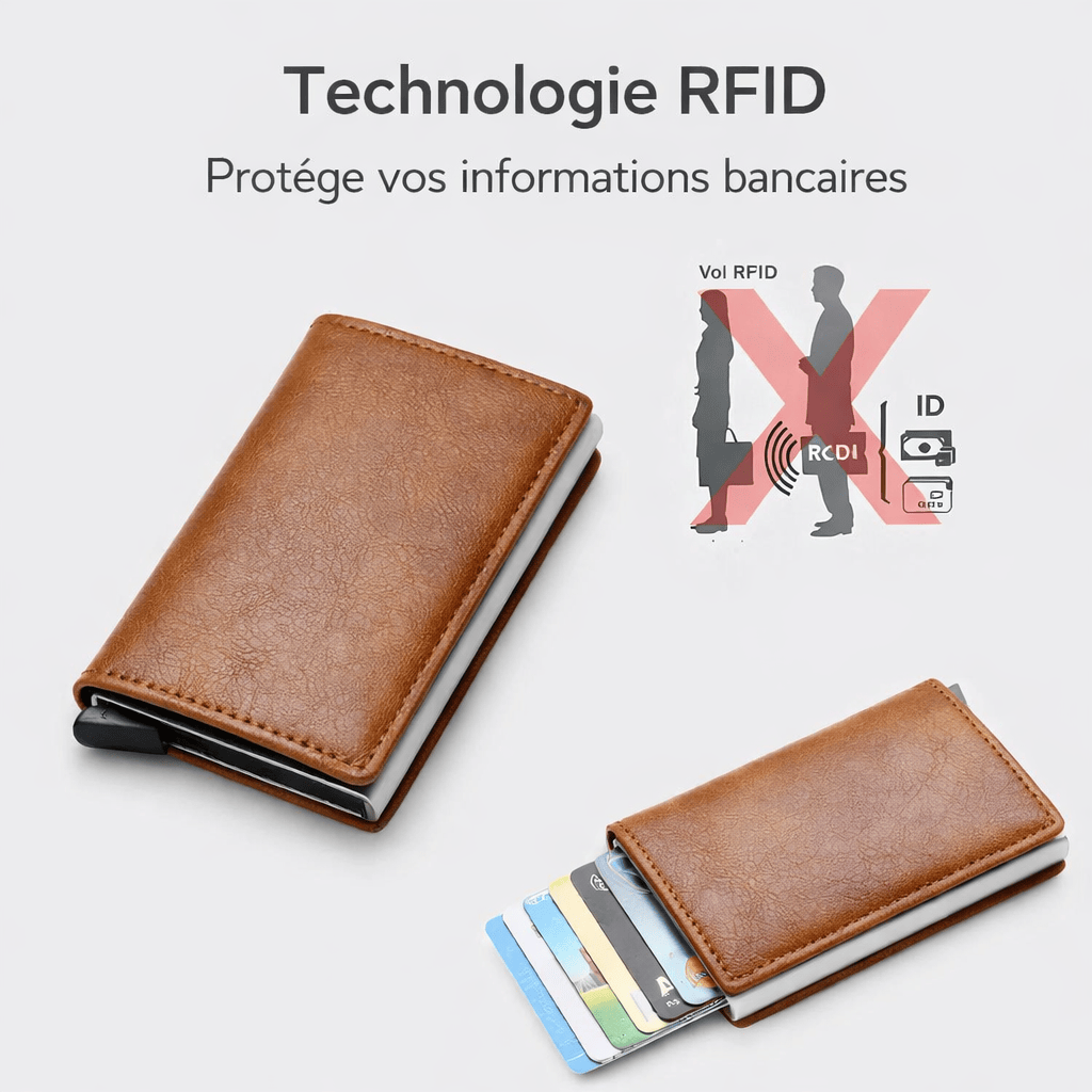Porte-cartes en aluminium RFID