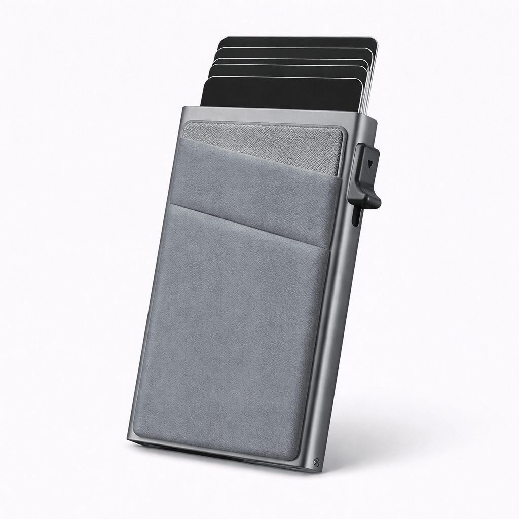 Porte cartes minimaliste en aluminium RFID