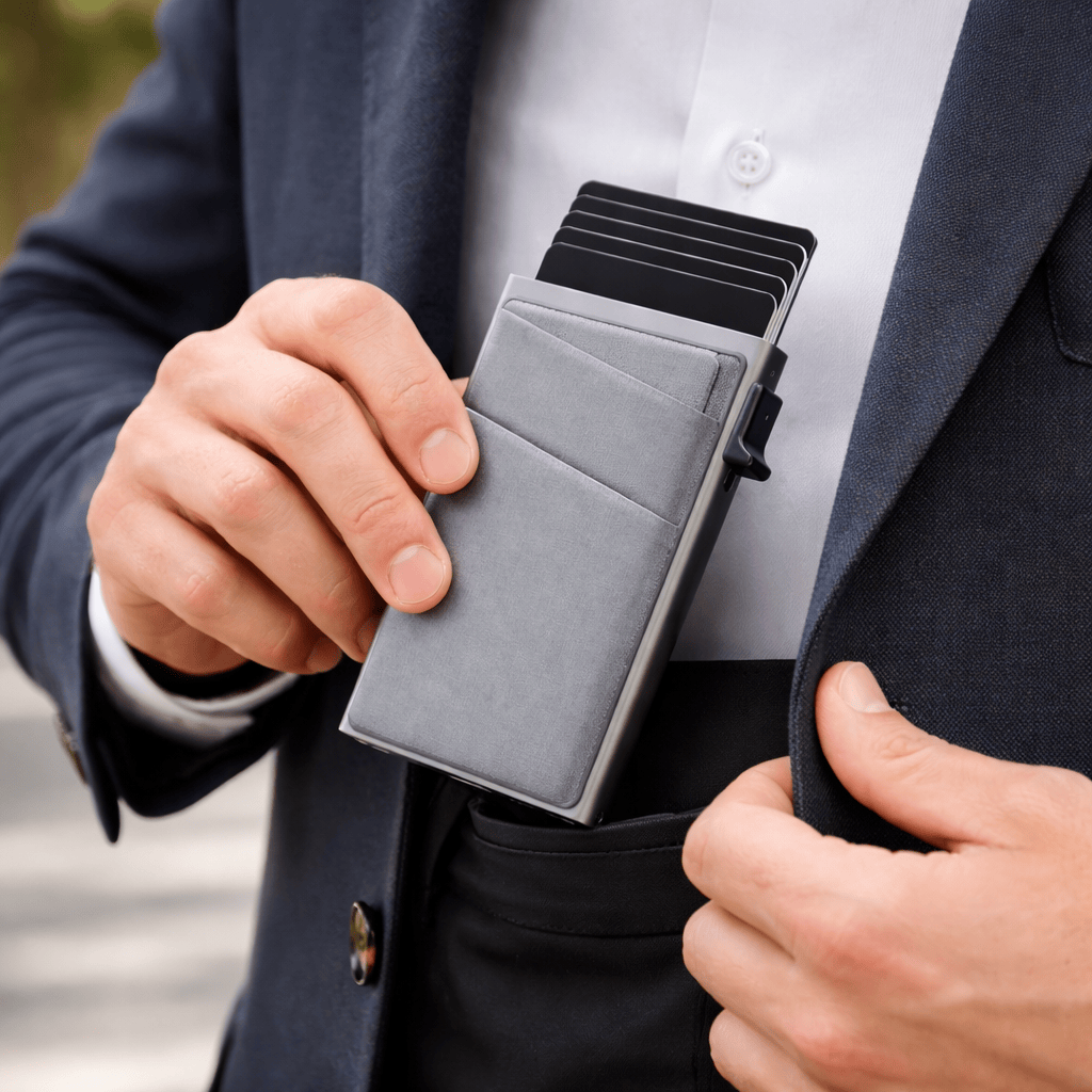 Porte cartes minimaliste en aluminium RFID