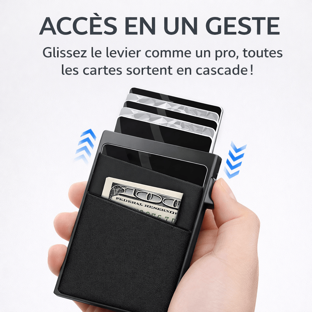 Porte cartes minimaliste en aluminium RFID