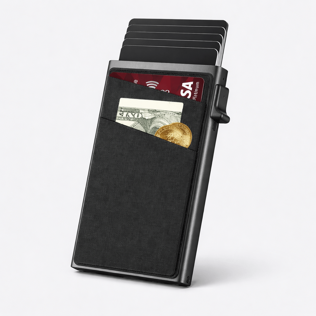 Porte cartes minimaliste en aluminium RFID