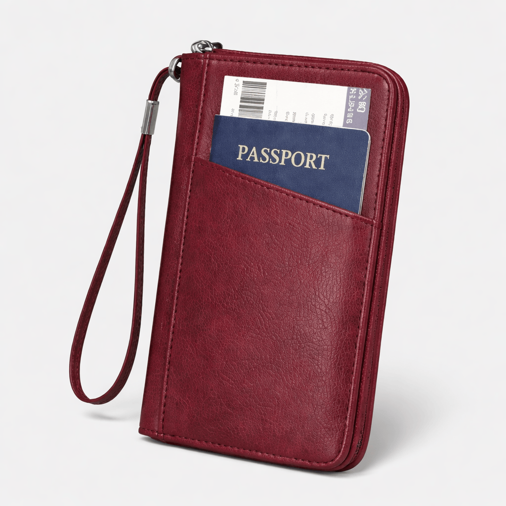 Porte passeport de voyage RFID en cuir PU