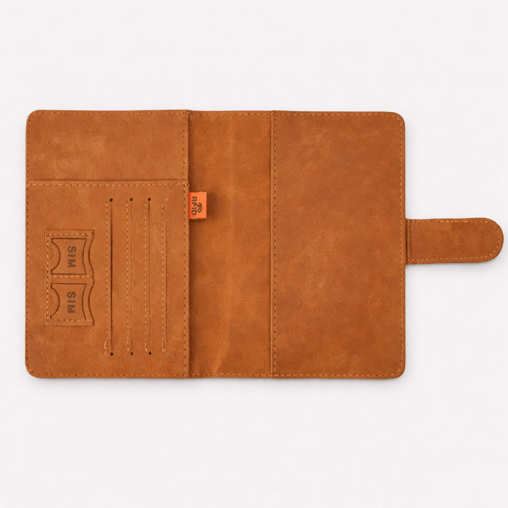 Protège passeport RFID en cuir