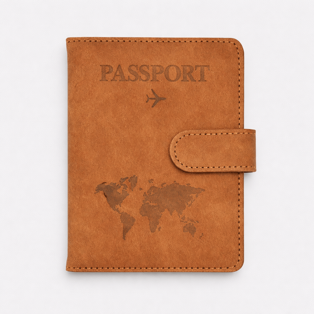 Protège passeport RFID en cuir