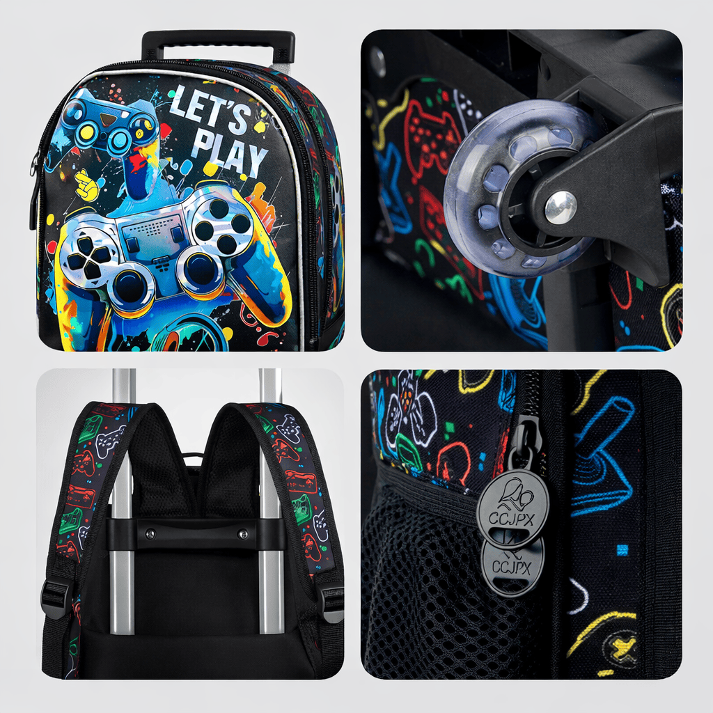 Sac à roulette gamer pour enfant