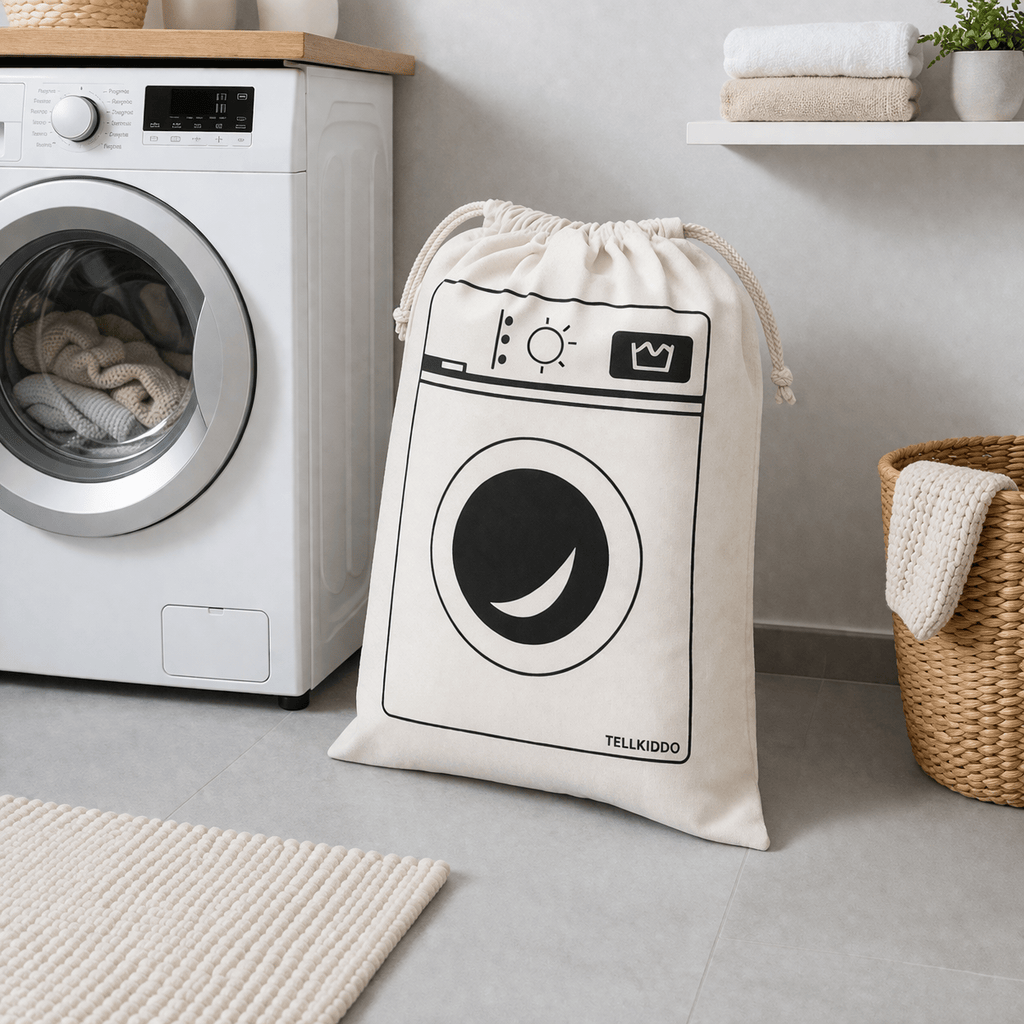 Sac de linge sale en coton