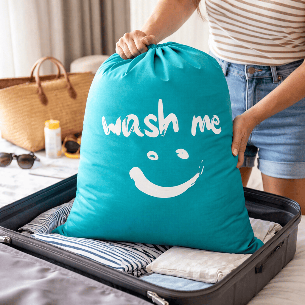 Sac de linge sale pour voyage