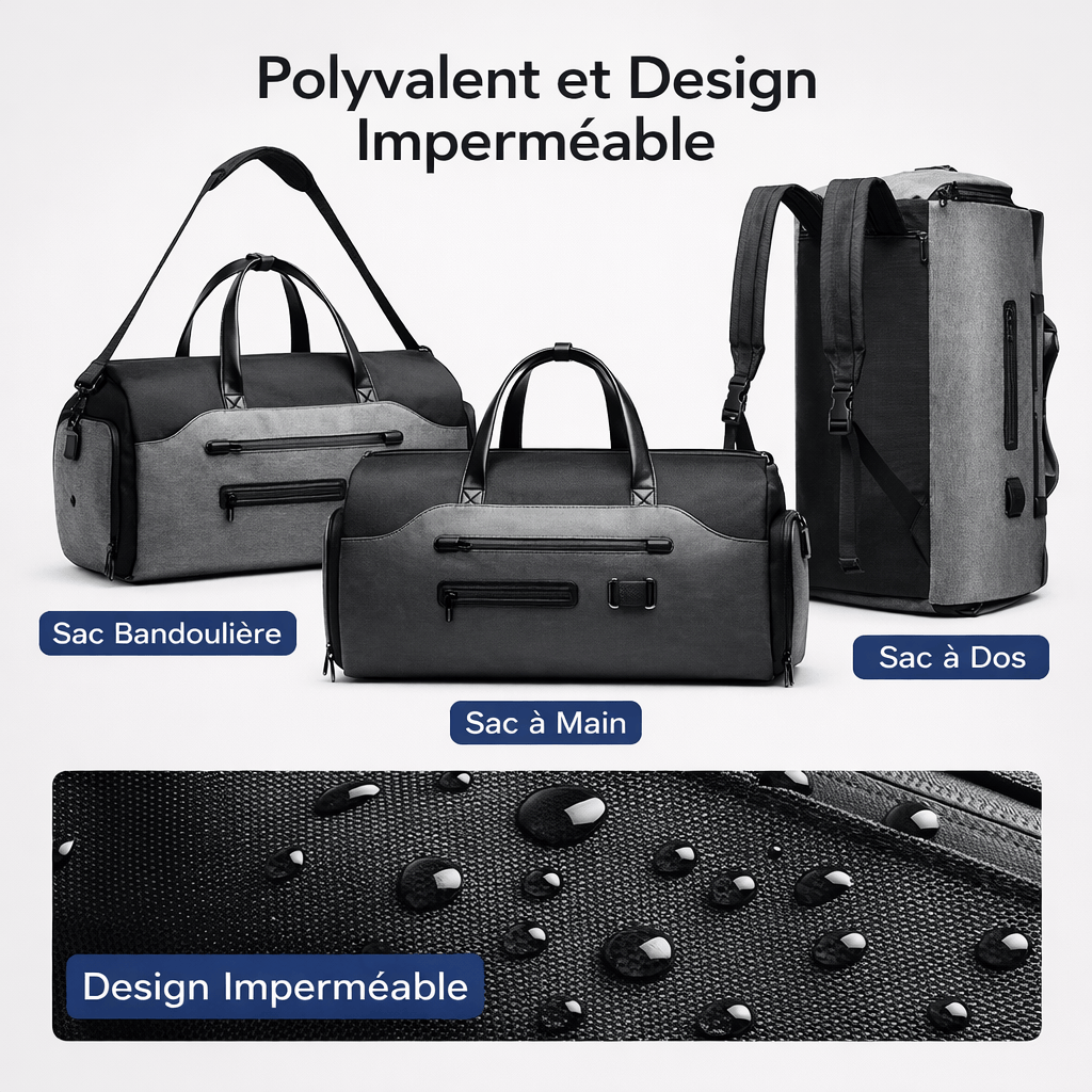 Sac de voyage business 2-en-1 avec porte costume
