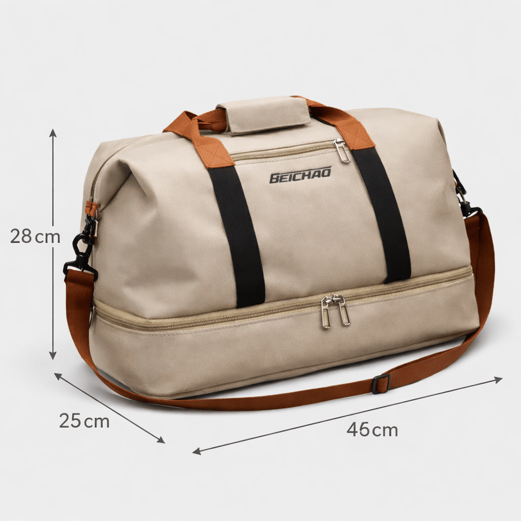 Sac de week-end 2-en-1  compartiment chaussures & sec-humide
