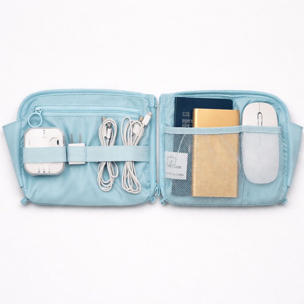 Sac organisateur câble étanche kit maquillage et gadgets mobiles