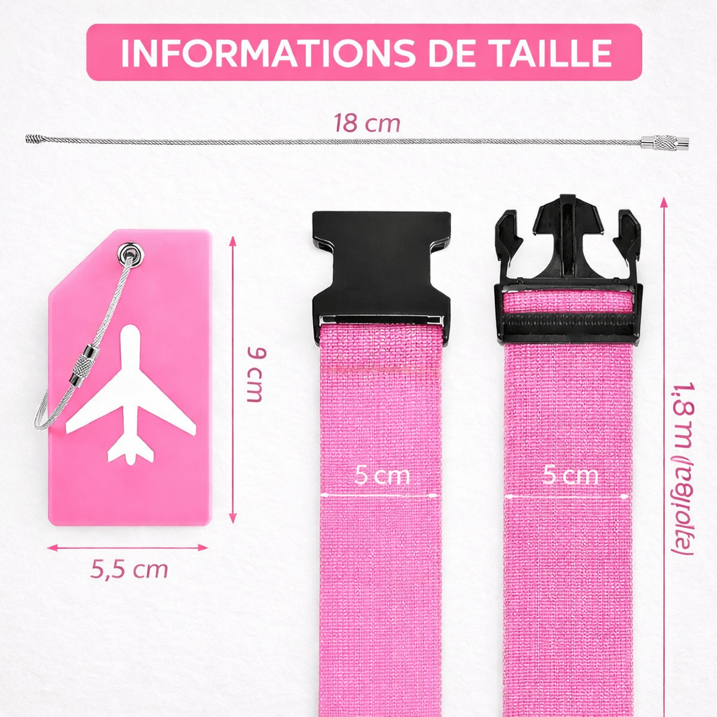 Sangles de valise coloré