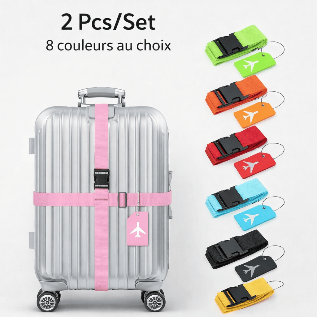 Sangles de valise coloré