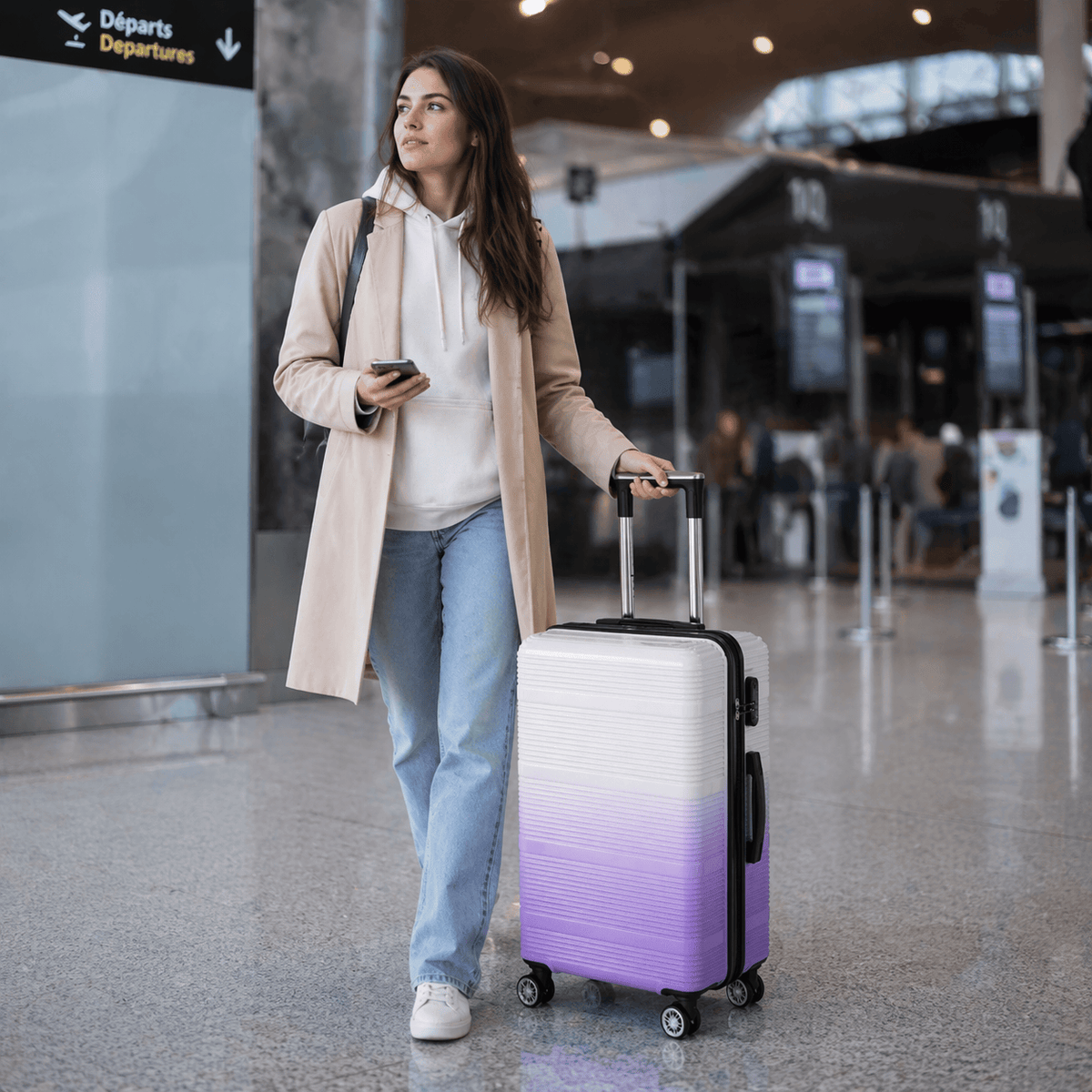 Set 3 valises colorées