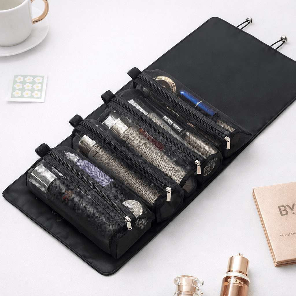 Trousse de toilette enroulable