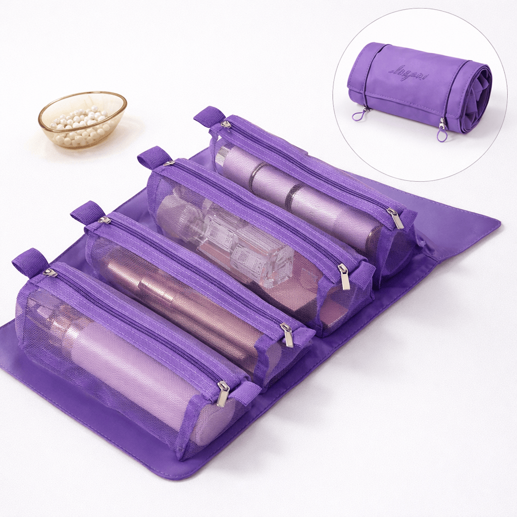 Trousse de toilette enroulable