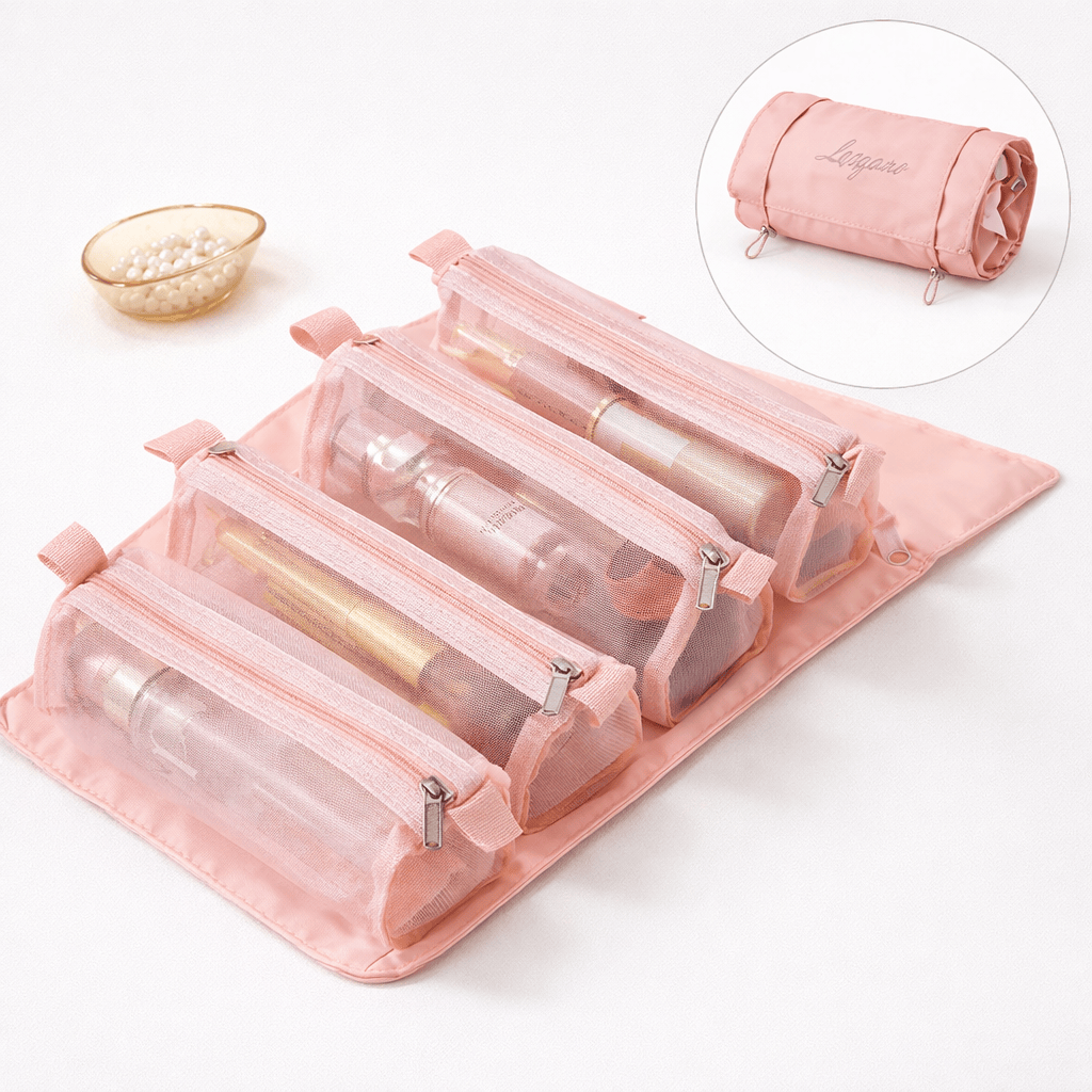 Trousse de toilette enroulable