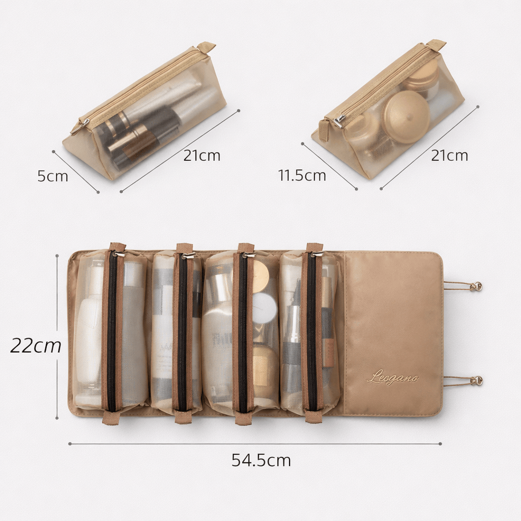Trousse de toilette enroulable