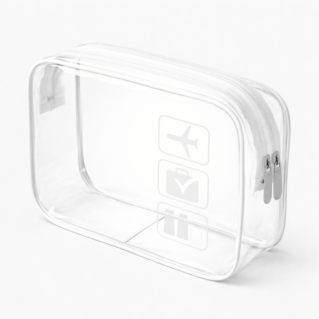 Trousse de toilette grande capacité transparente pour avion