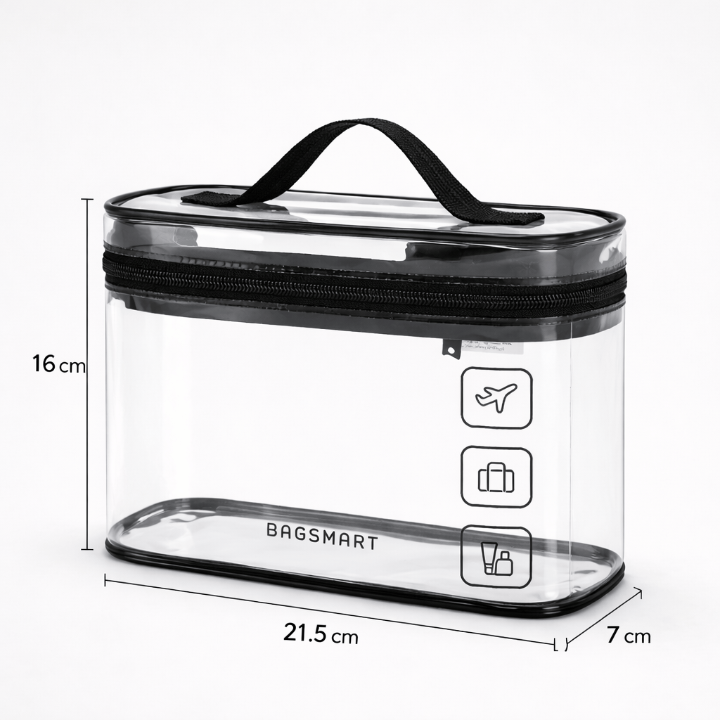 Trousse de toilette transparente pour avion