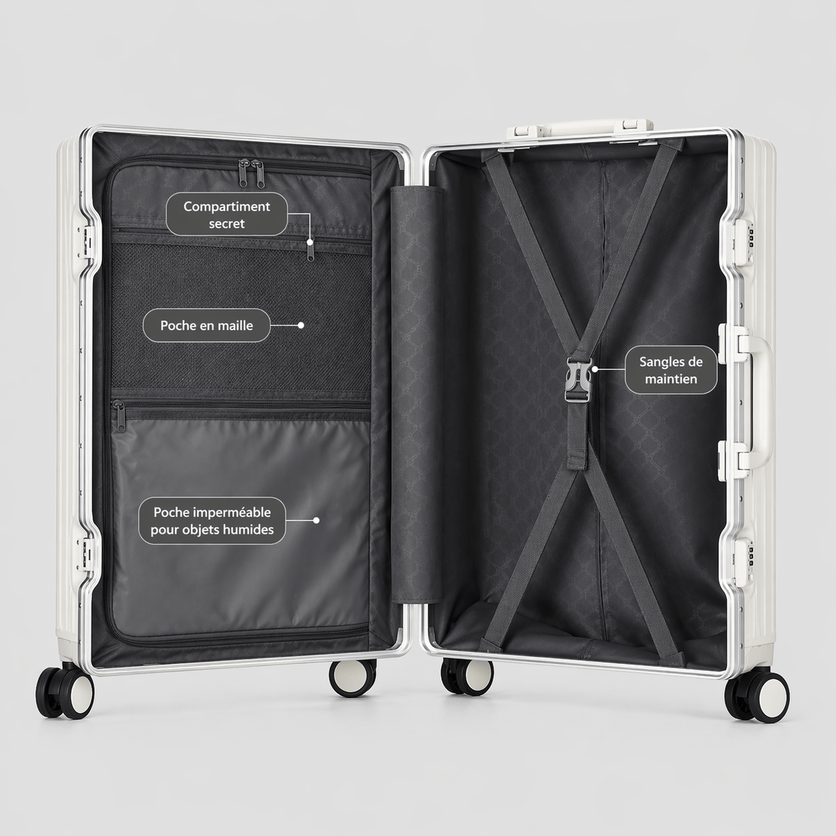 Valise cabine aluminium
