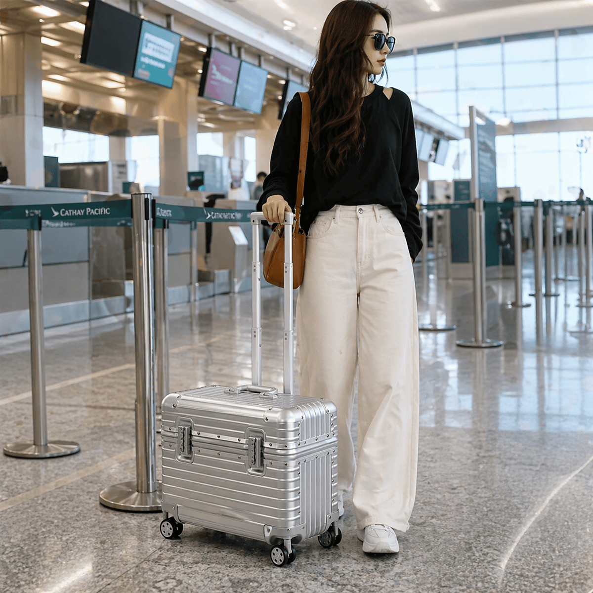 Valise cabine aluminium horizontale